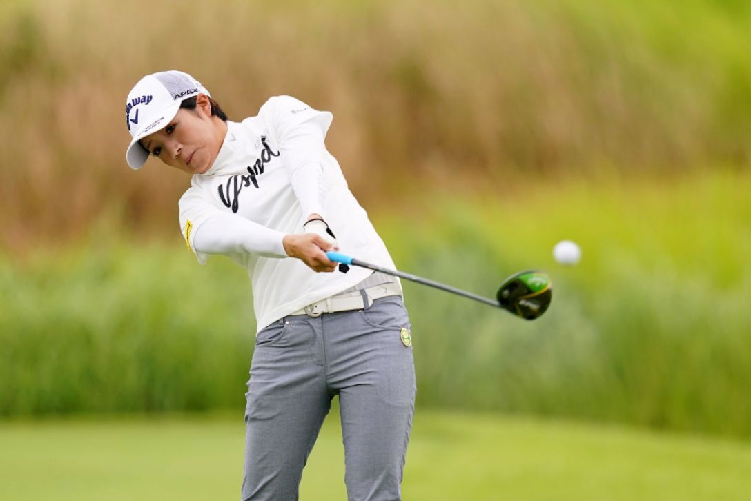 日本女子プロゴルフ選手権大会コニカミノルタ杯　第2日　亀田愛里　＜Photo：Ken Ishii/Getty Images＞